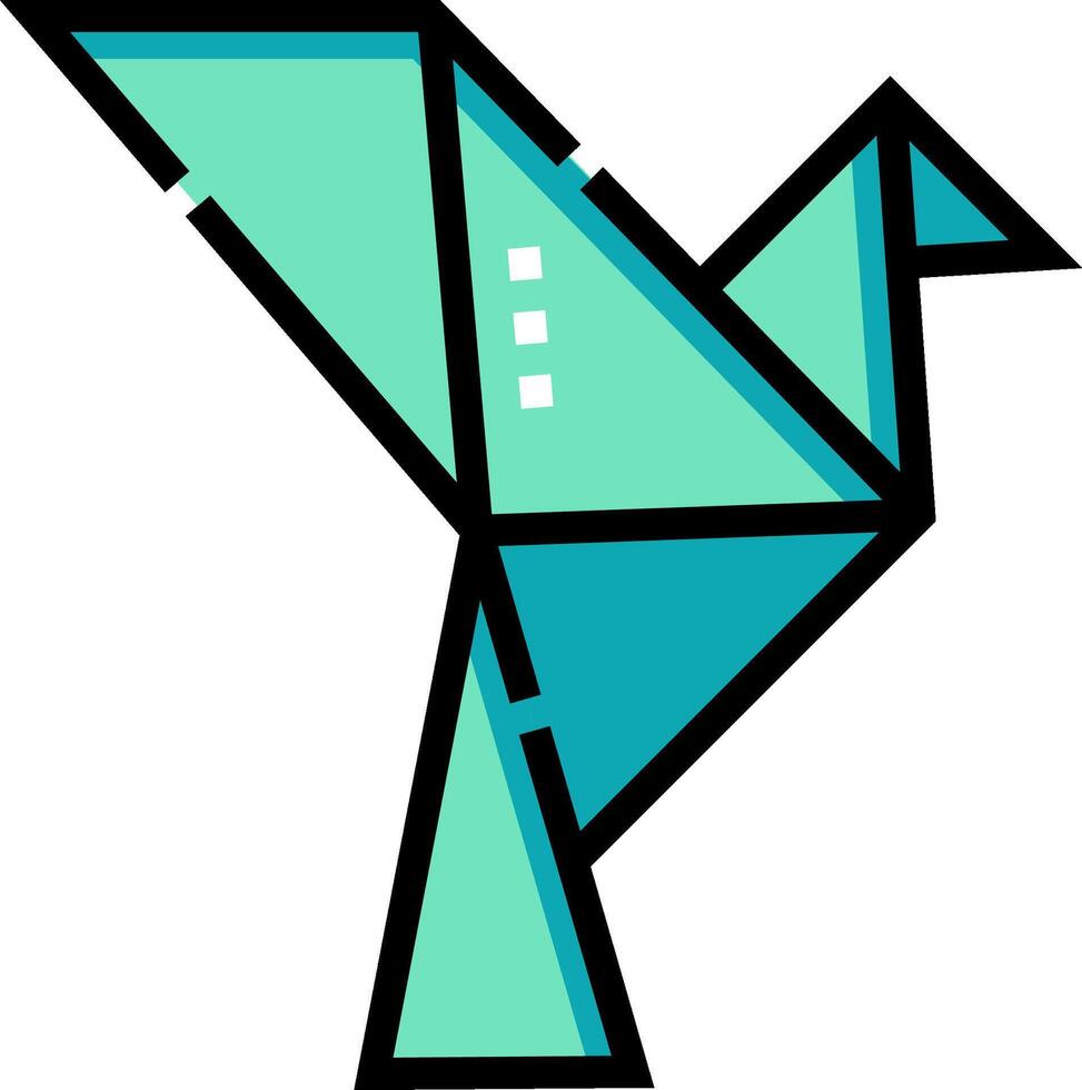 A blue bird with a green background vector