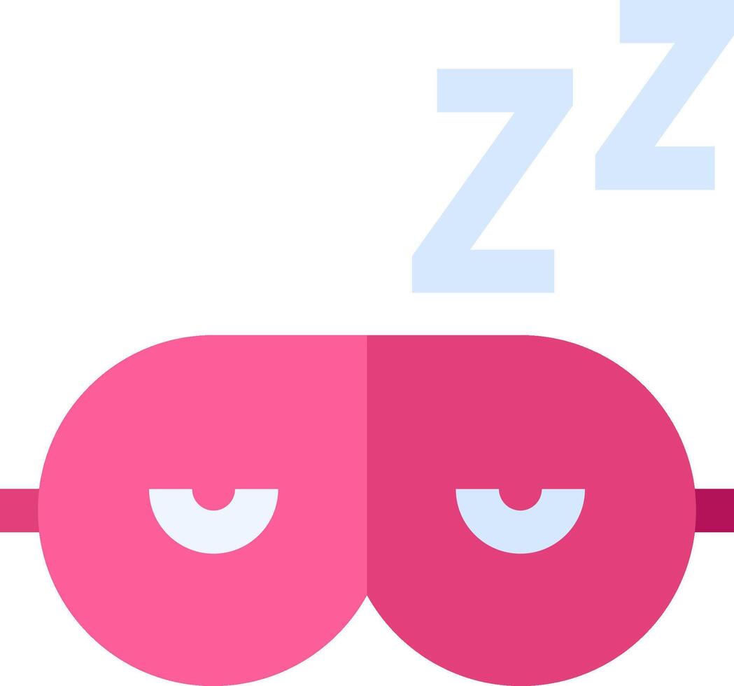 A pink mask with two eyes and a nose vector