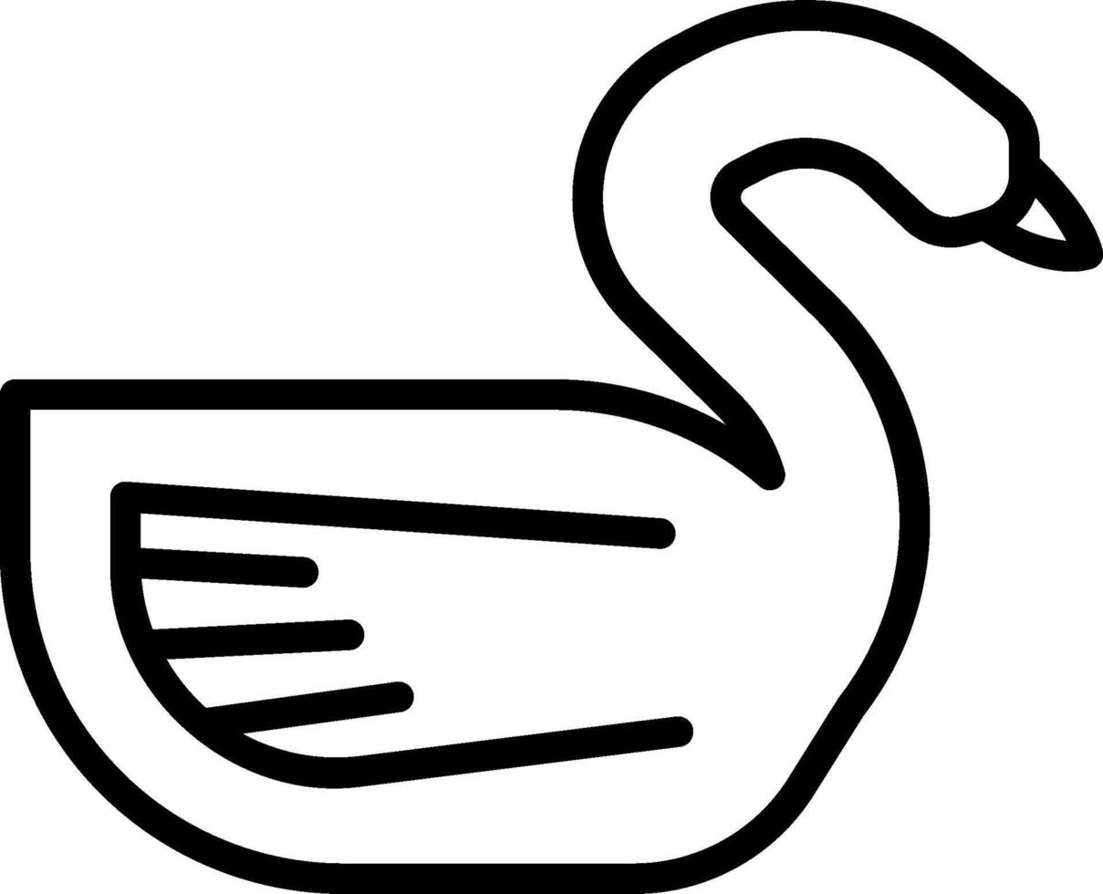 A black and white swan icon on a white background vector