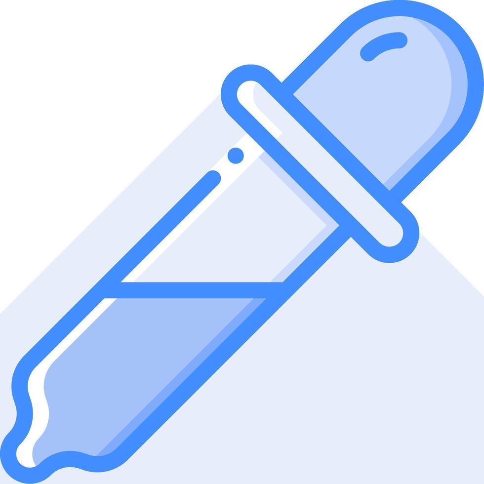 A blue and white tube with a long shadow vector