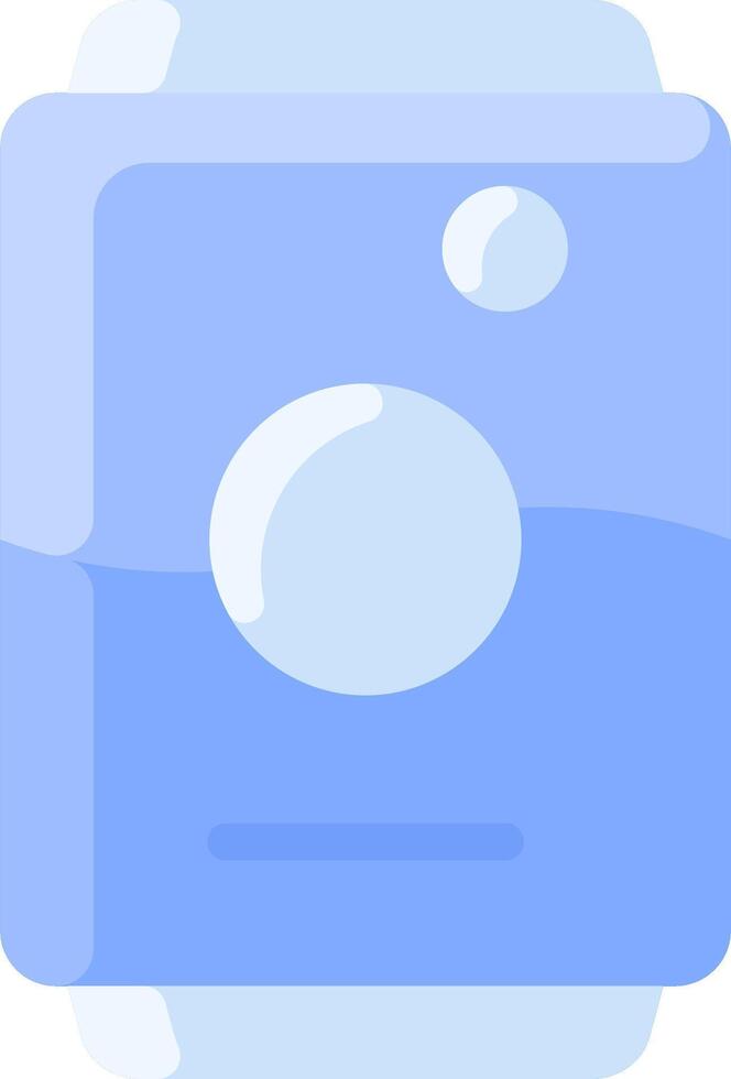 A blue square with a bubble on it vector