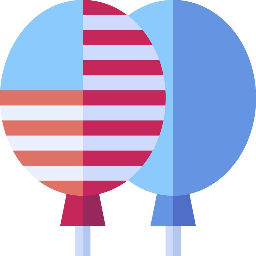 Two lollipops with an american flag on them vector