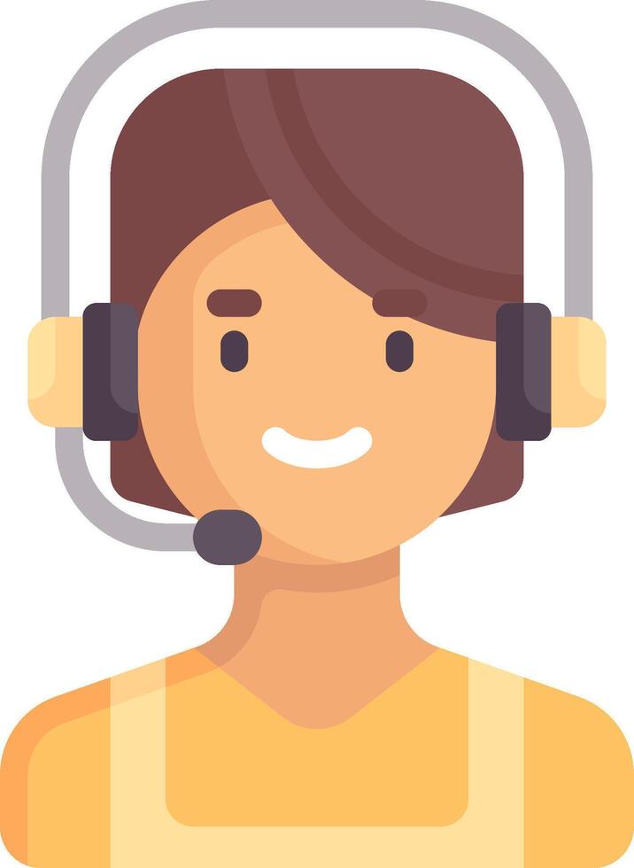 Call center agent avatar vector