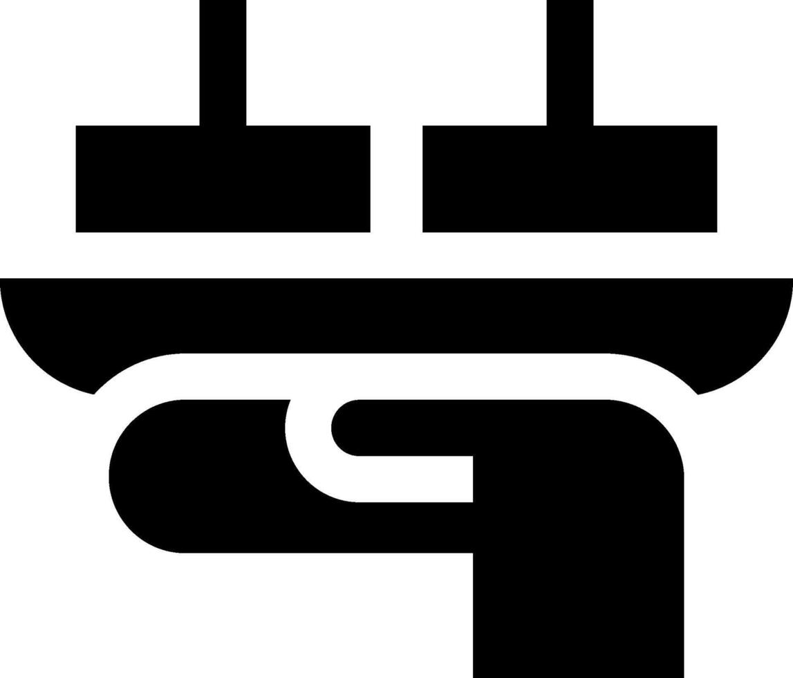 A black and white logo of a plug vector