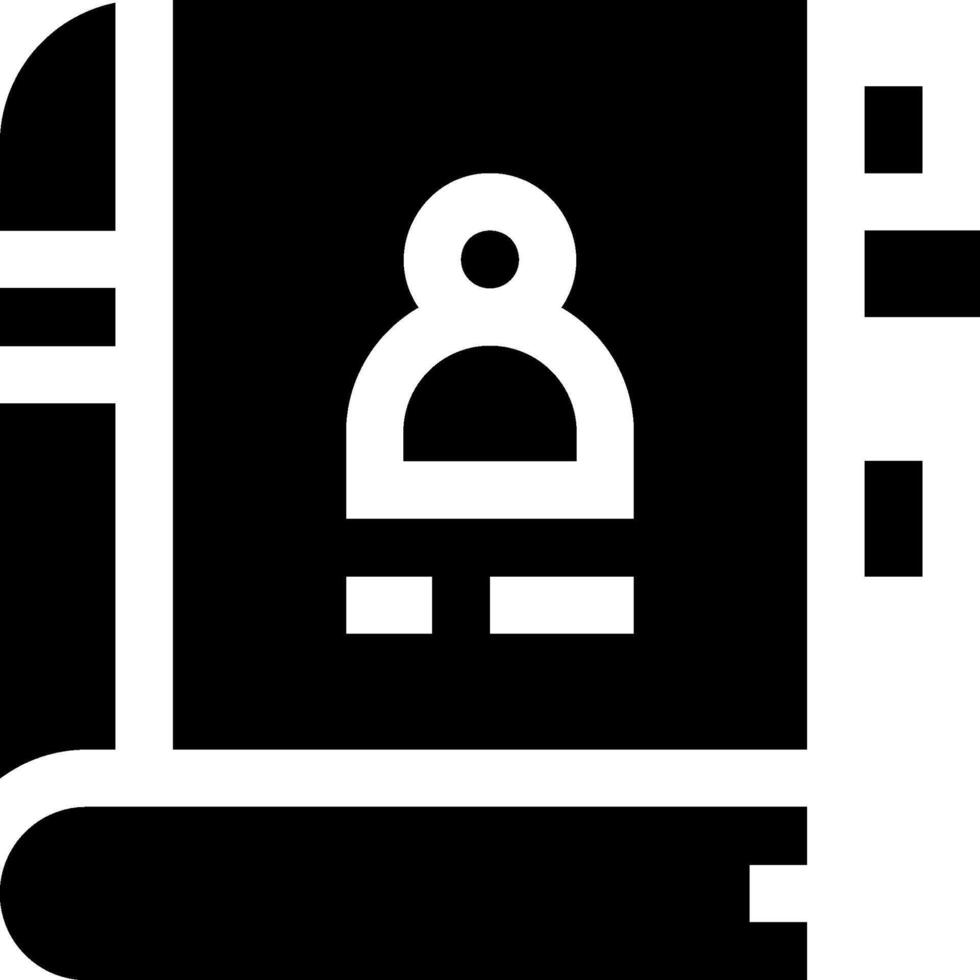 A black and white icon of a book with a lock vector
