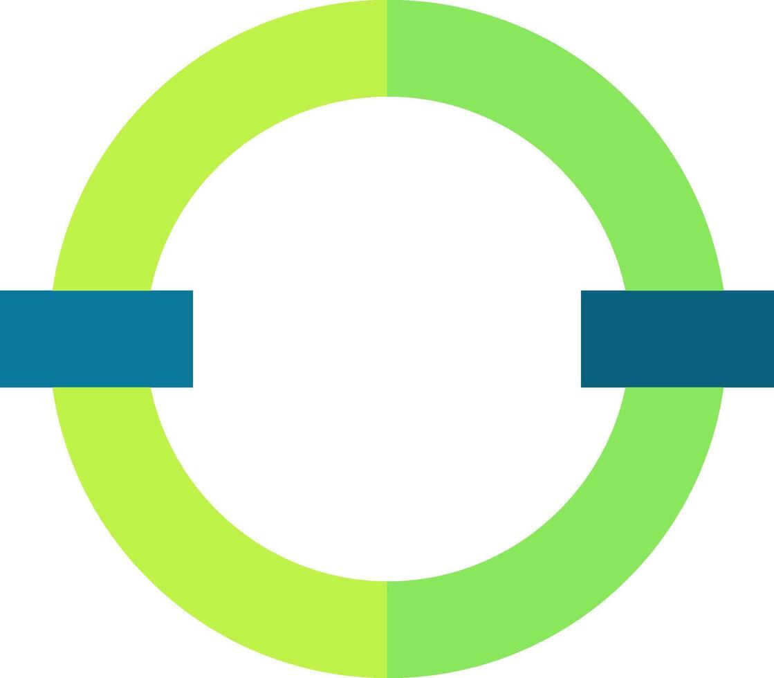 The logo for the green and blue circle vector