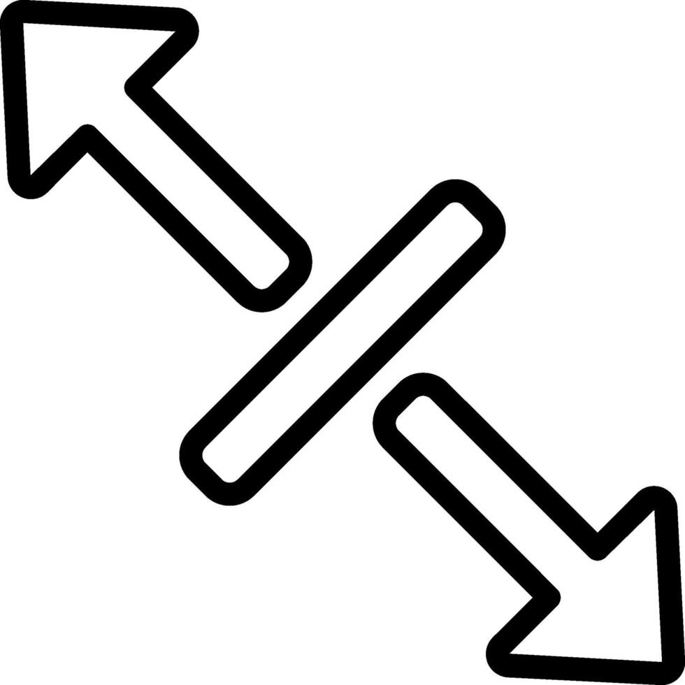 Two arrows pointing in opposite directions vector