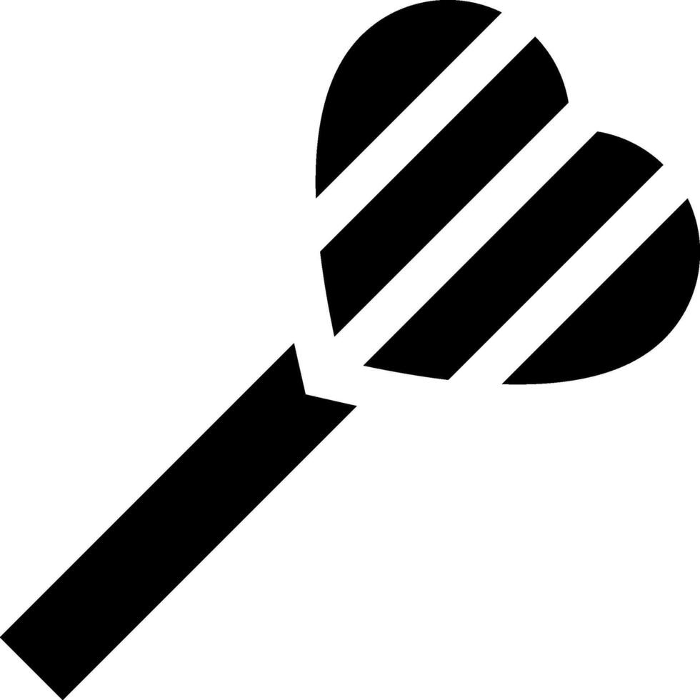 A black and white heart shaped dart vector