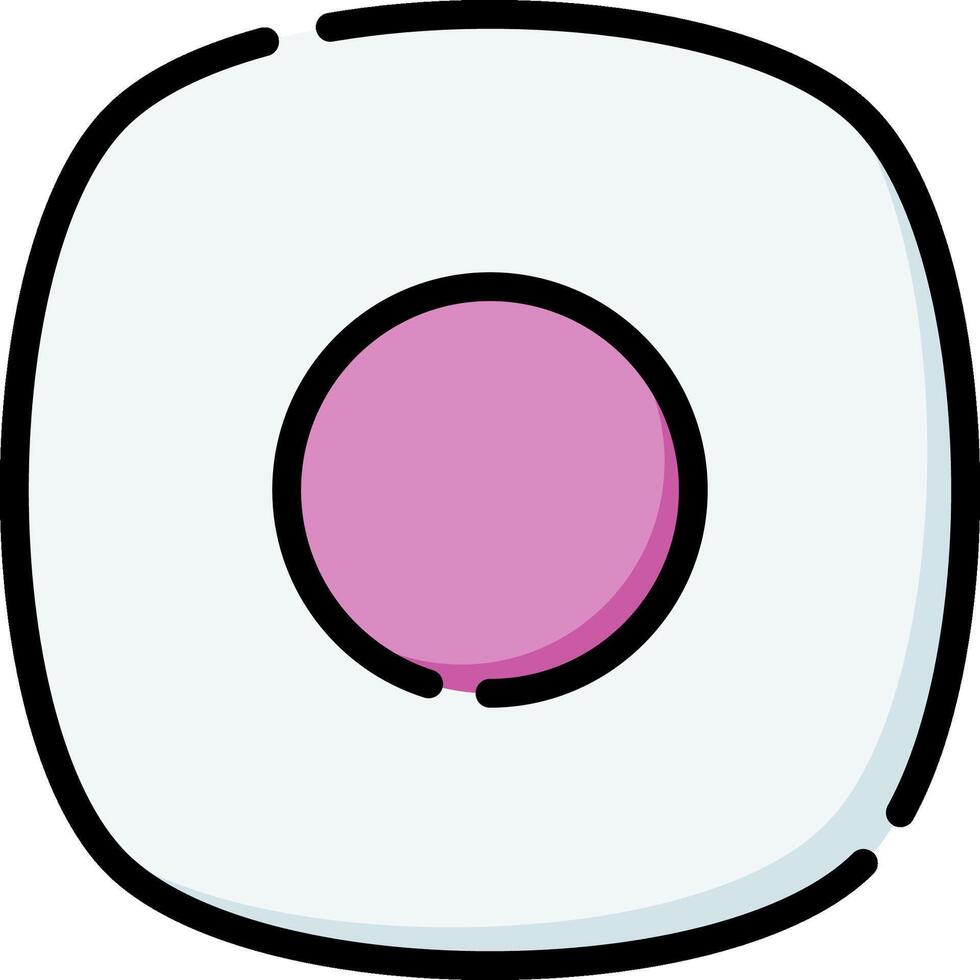 A pink circle with a white background vector
