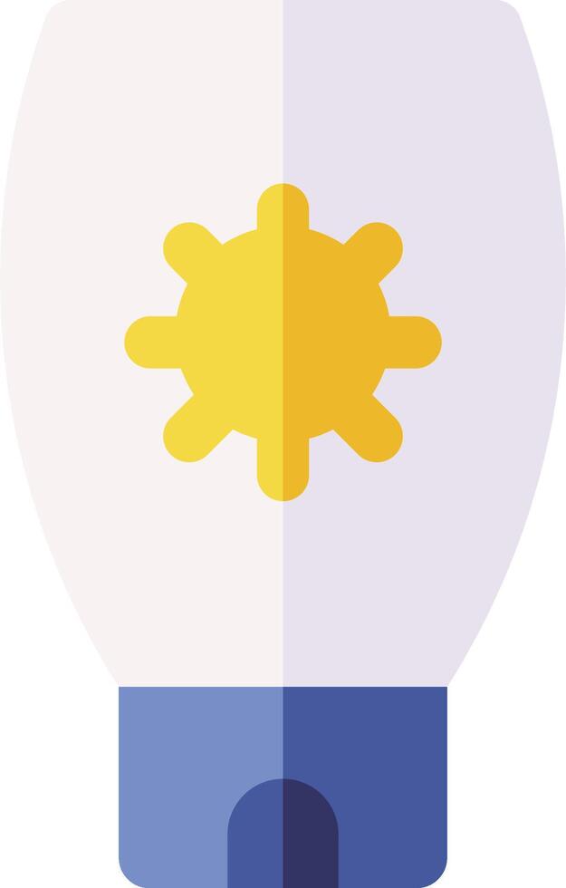A light bulb with a sun on it vector