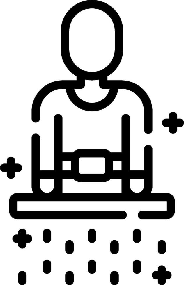 A man sitting on a chair with a towel over his head vector