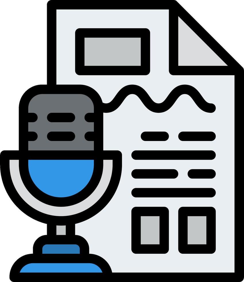 A microphone and paper with a microphone icon vector