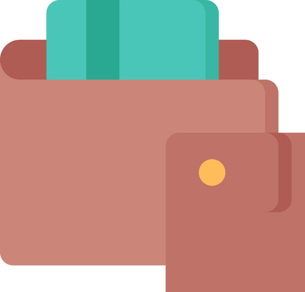 Wallet icon with two cards and a green wallet vector