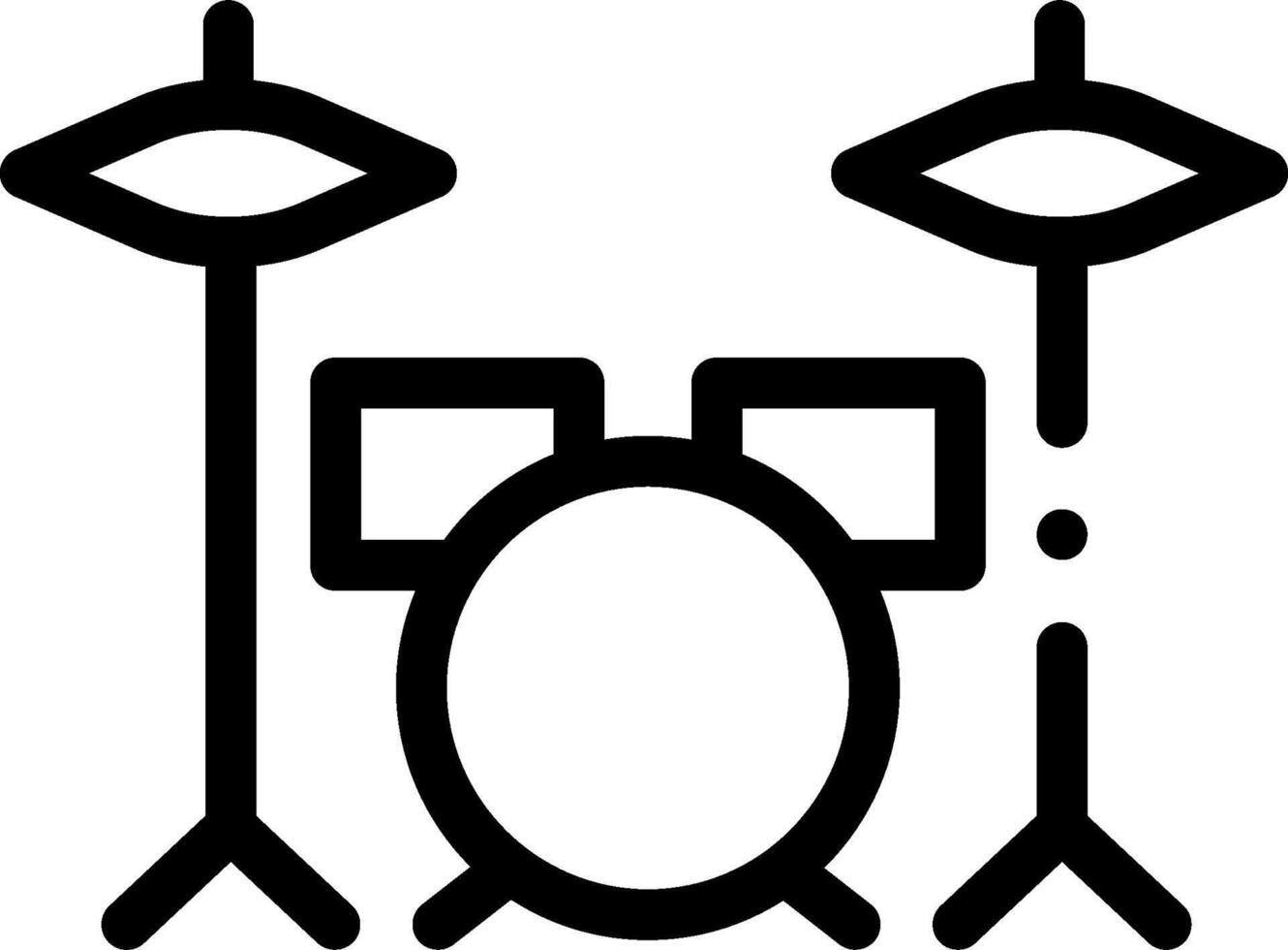 Drum kit icon vector