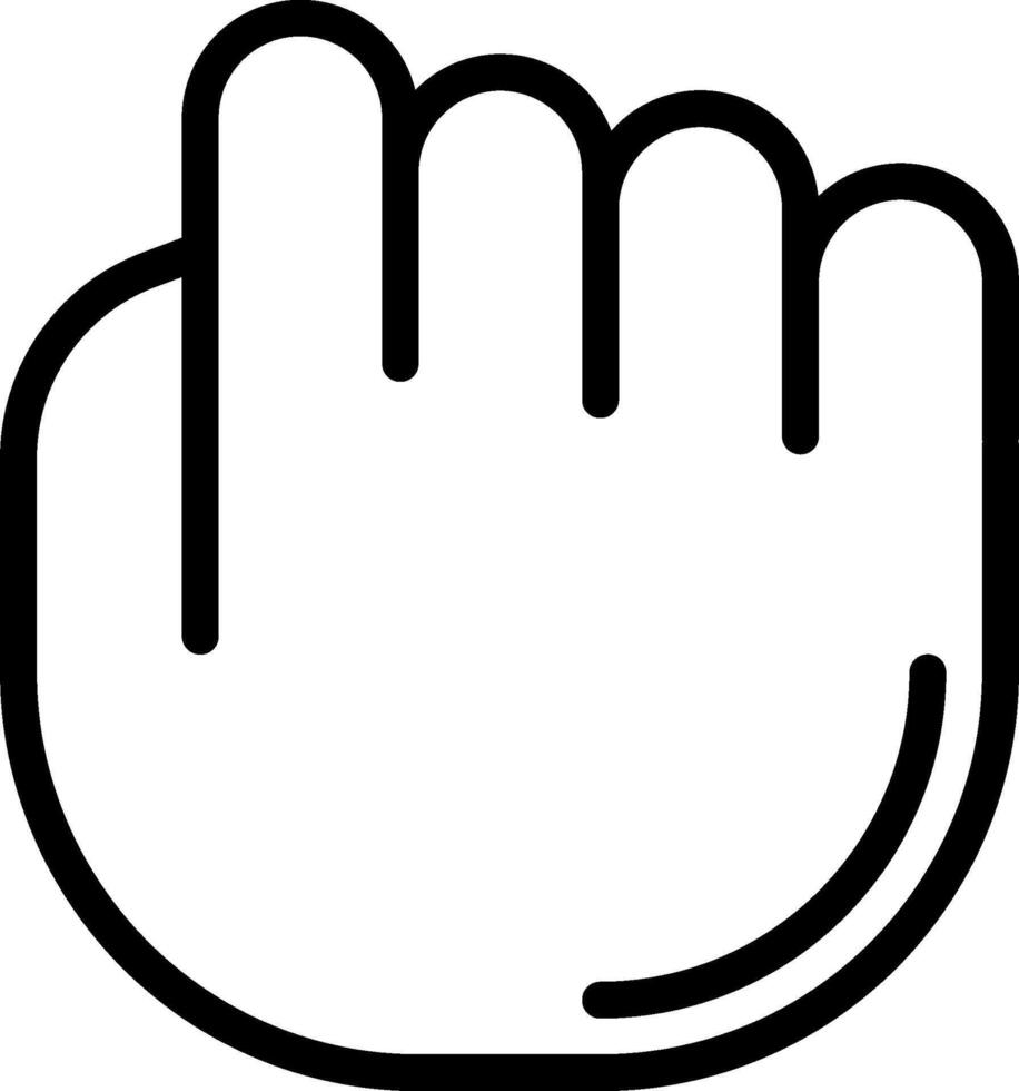 A black and white hand gesture with a finger vector