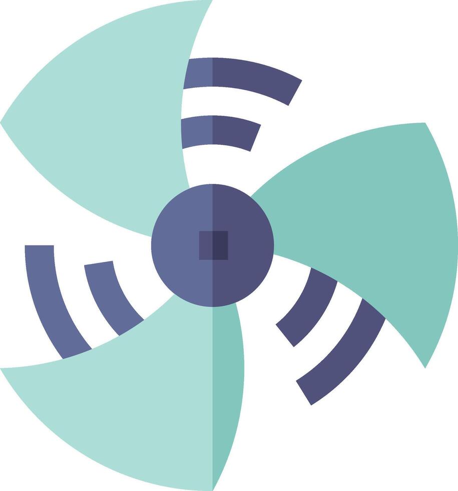 A fan with a blue and white background vector