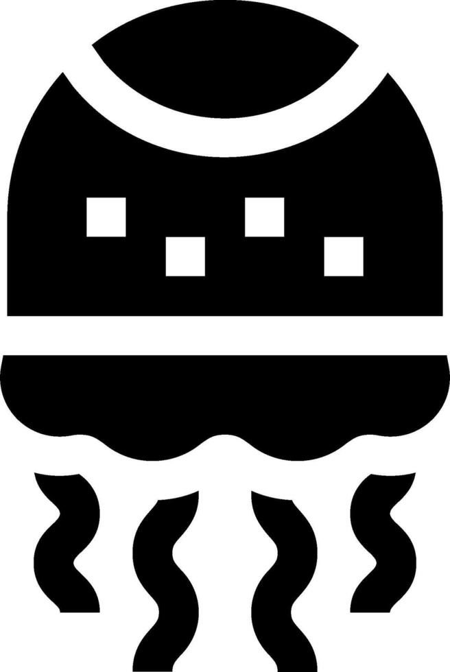 A black and white icon of a burger vector