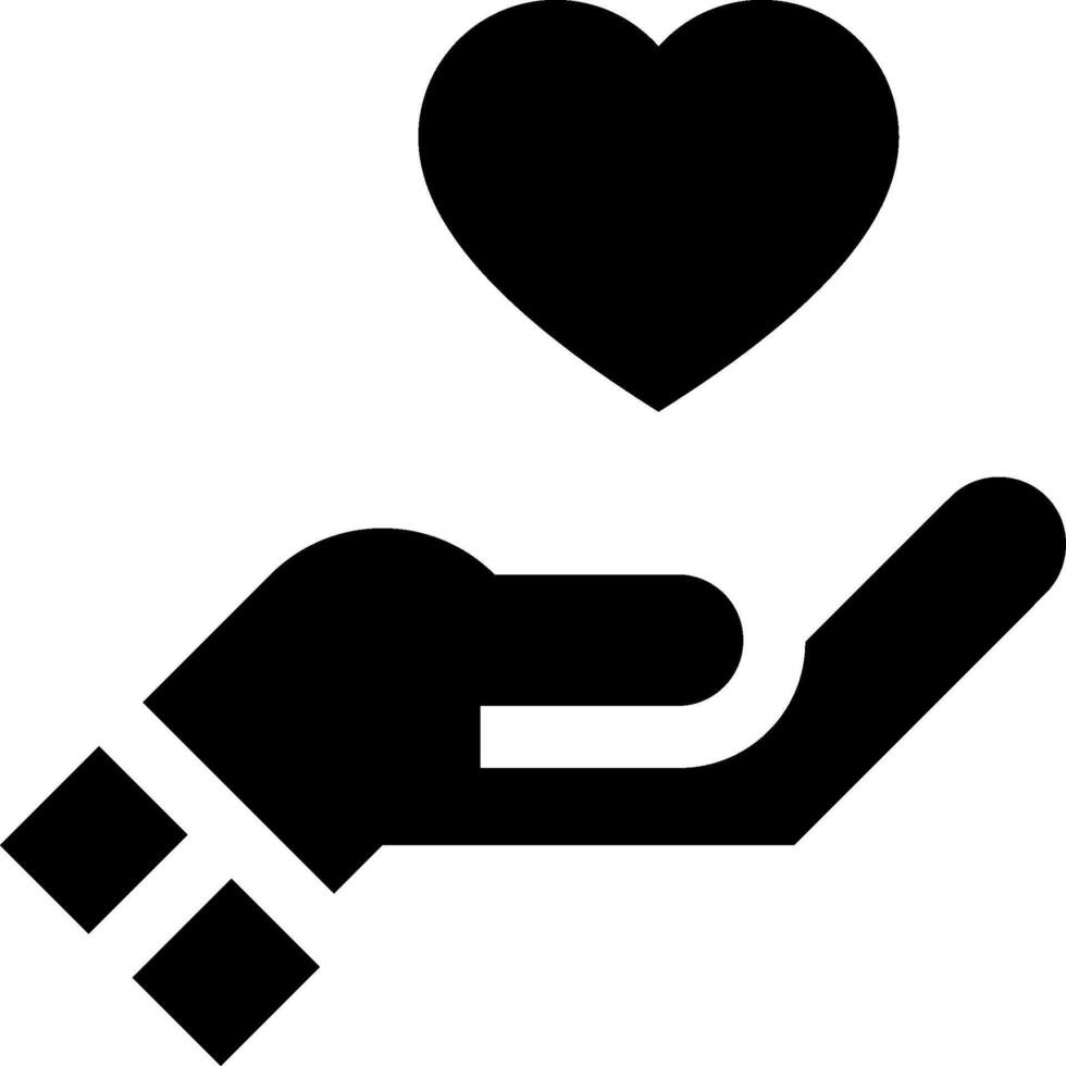 A hand holding a heart and a hand giving it to someone vector