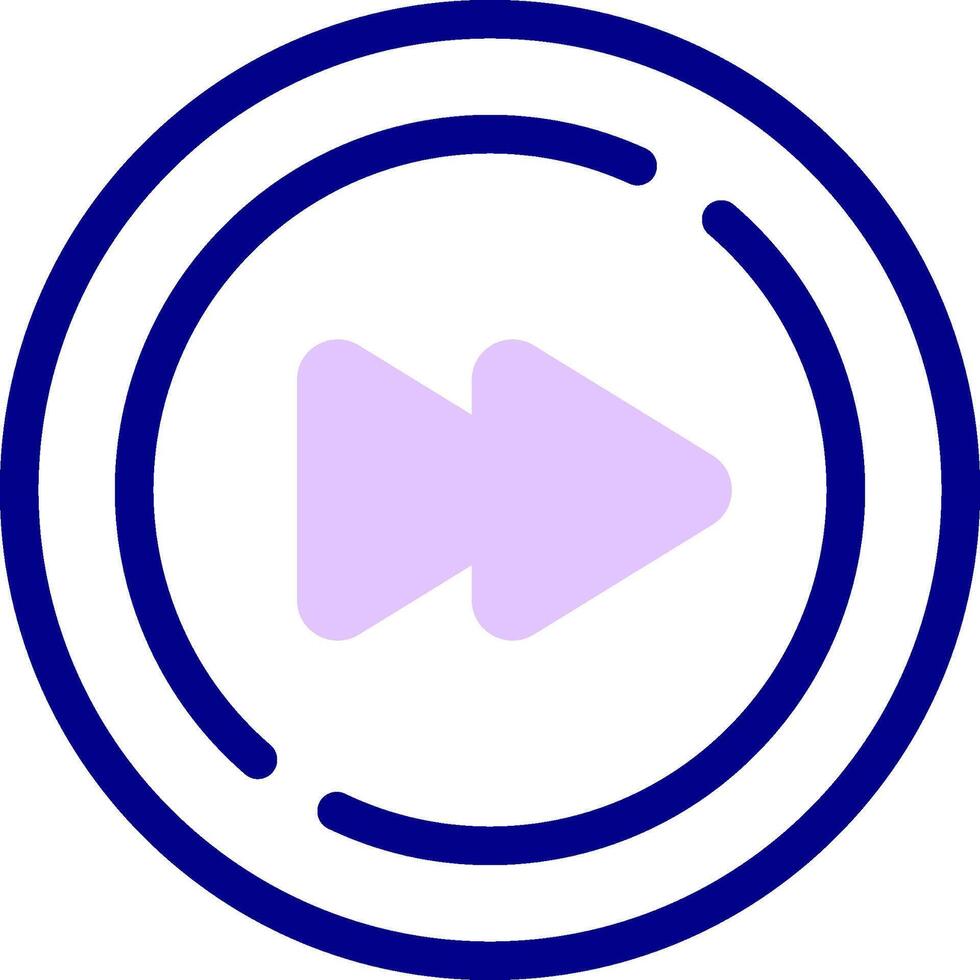 A purple play button with a white background vector