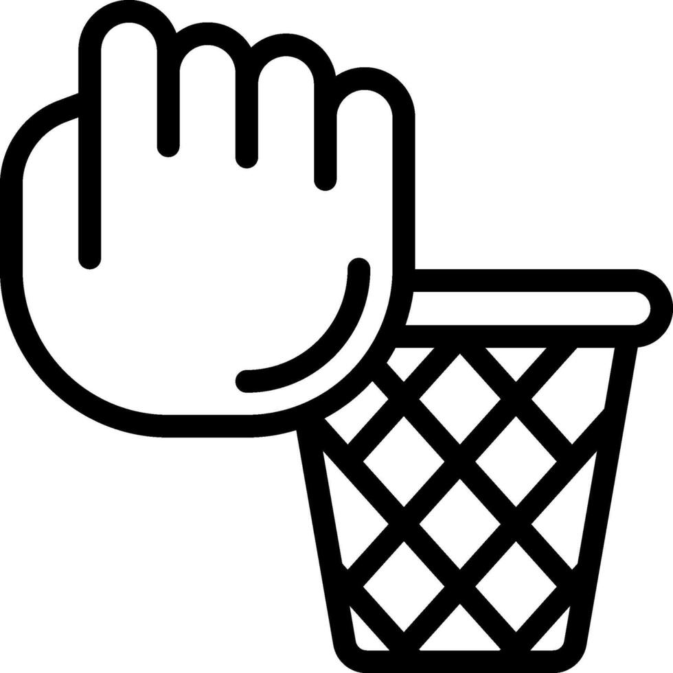 Basketball hoop and hand icon vector
