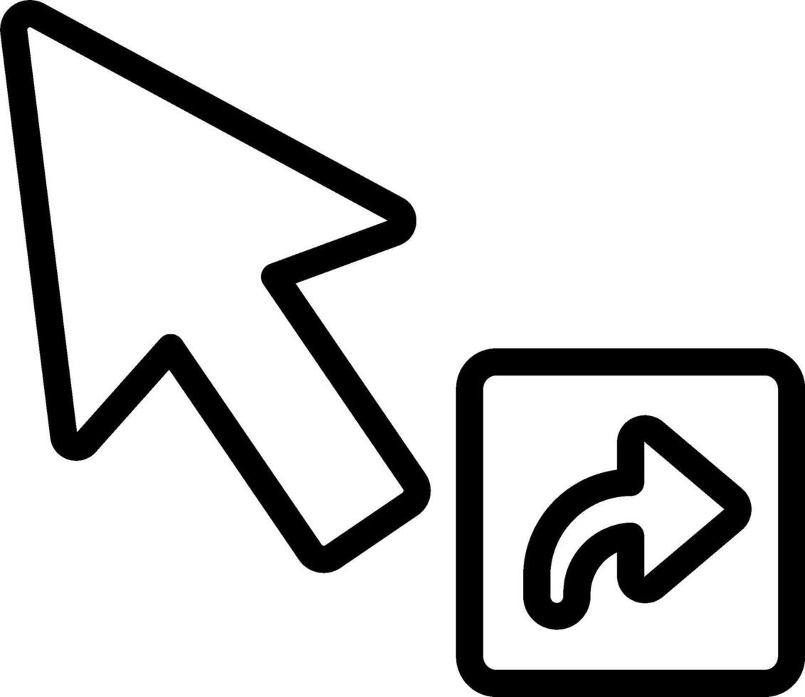 A black and white arrow pointing to a square vector