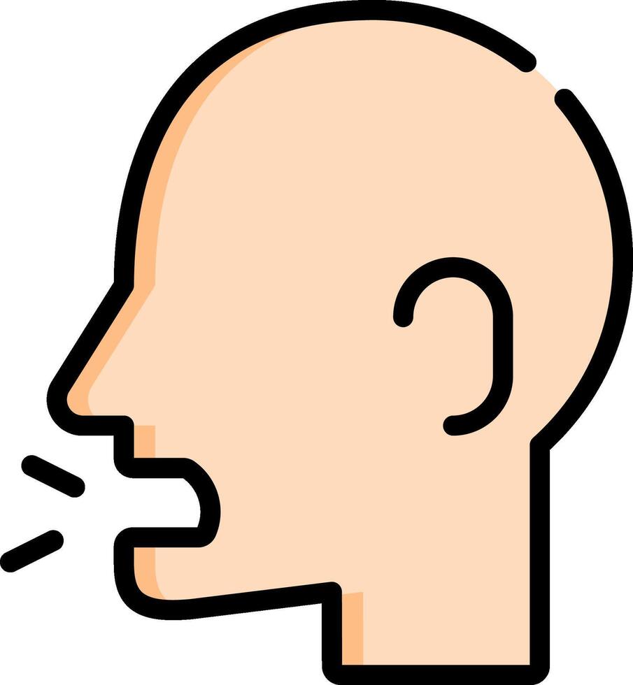 A man's head with a mouth open vector
