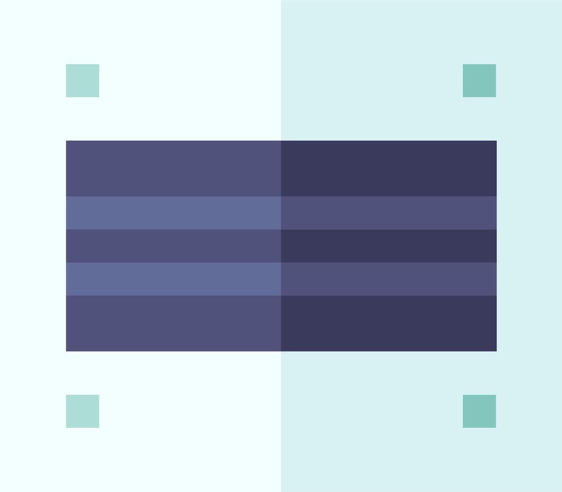 A flat icon of a square with a blue background vector