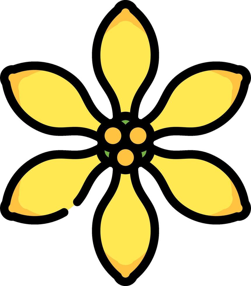 Yellow flower clip art vector