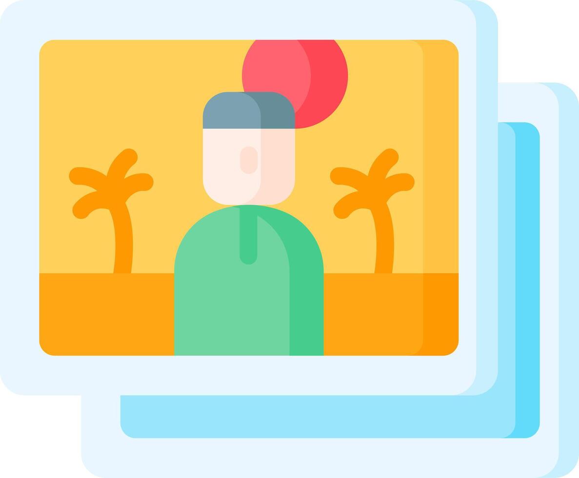 A picture of a man with a palm tree in the background vector