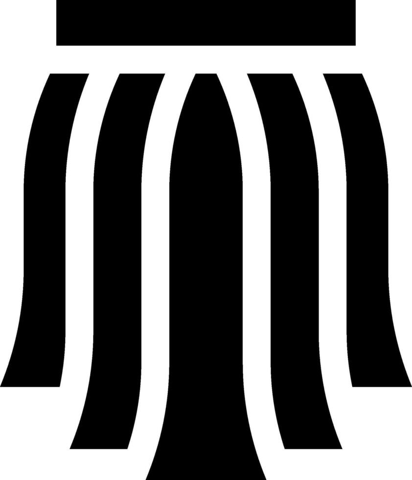 A black and white logo of a curtain vector