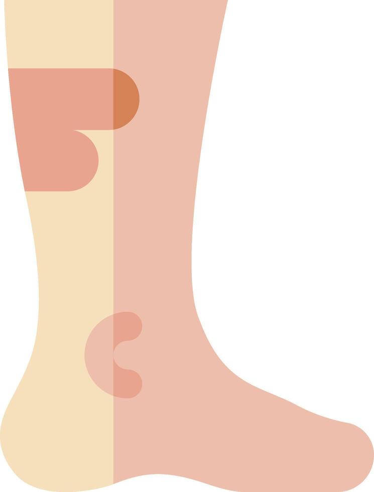 A foot with a blister on it vector