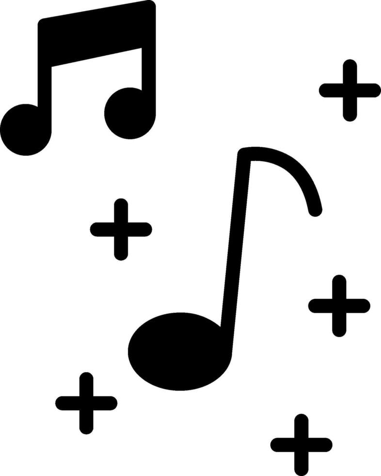 Music notes and treble symbol vector