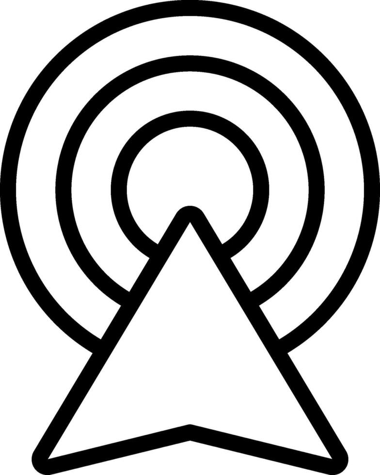 A black and white image of a wifi symbol vector