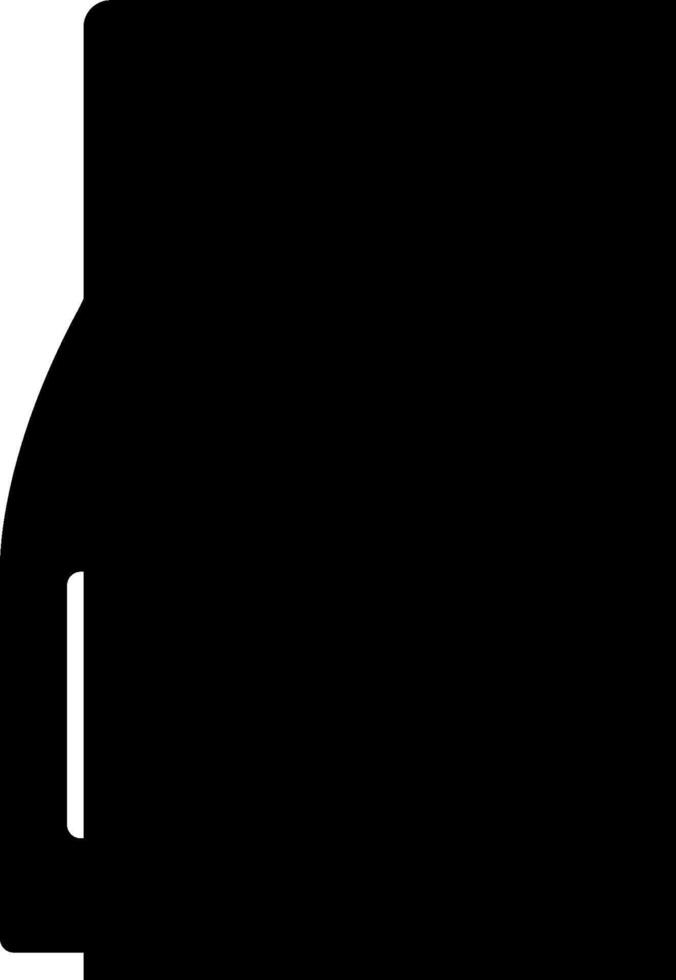A black and white silhouette of a large black suitcase vector