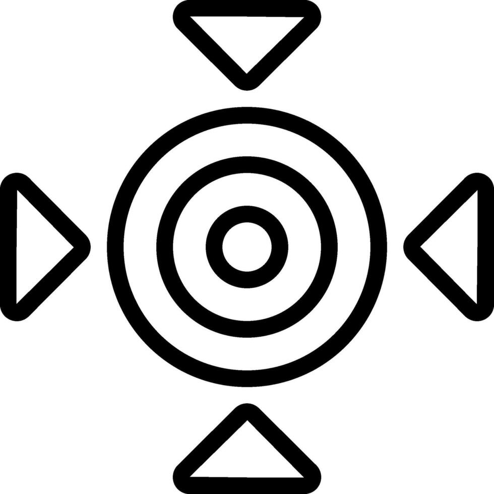 A black and white image of a circular symbol vector