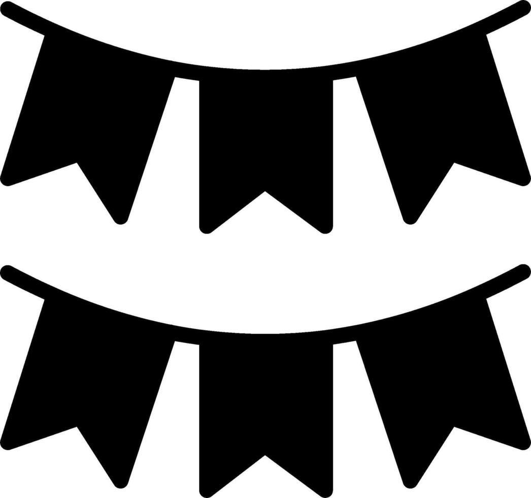 Black and white bunting clipart vector