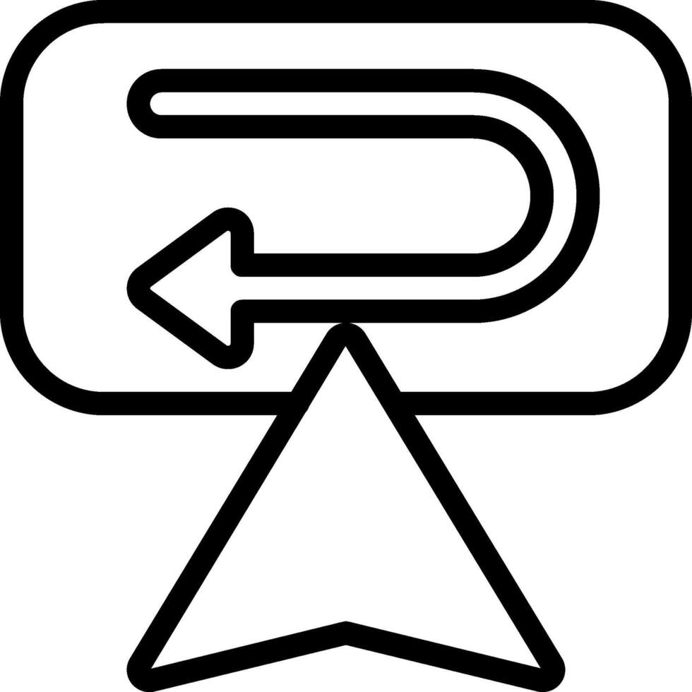 A black and white icon of a sign pointing to the right vector