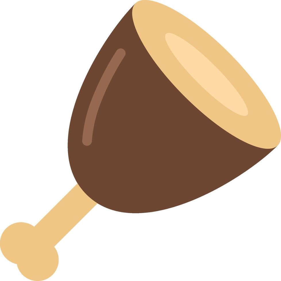 A wooden cup with a handle on it vector