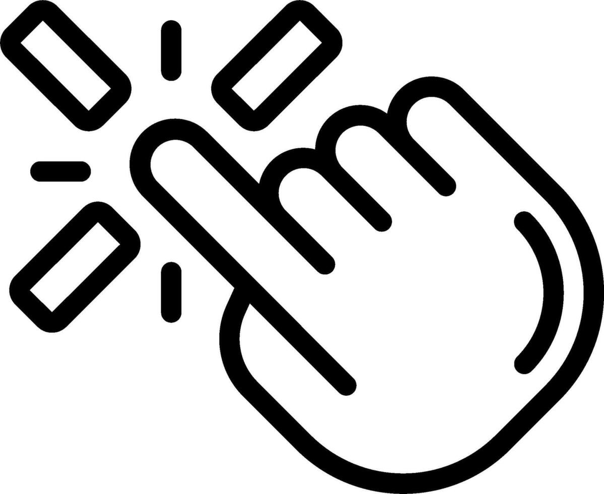 A hand pointing to an object with a finger vector