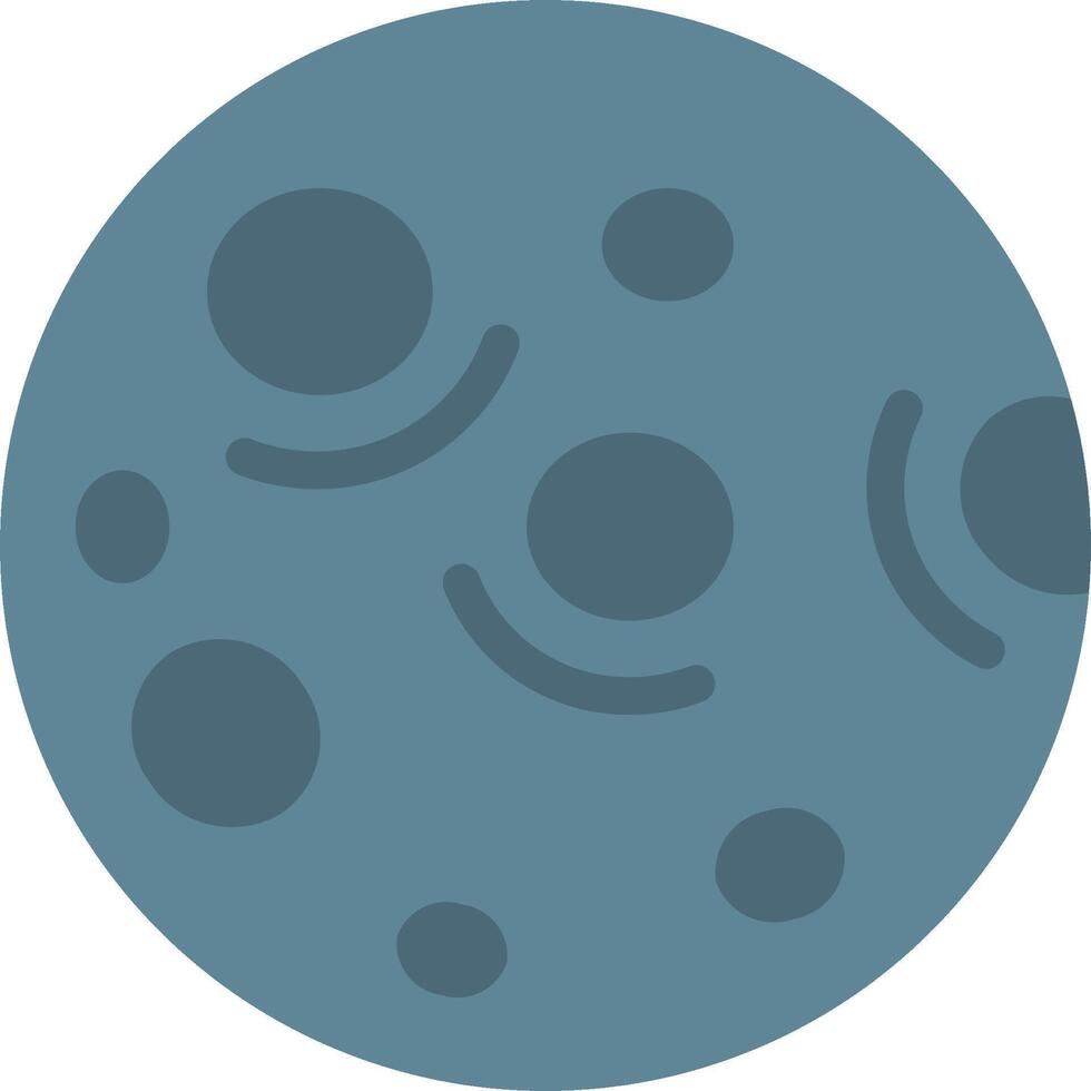A blue moon with circles on it vector