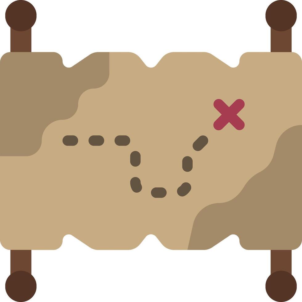 A map with a red dot on it vector