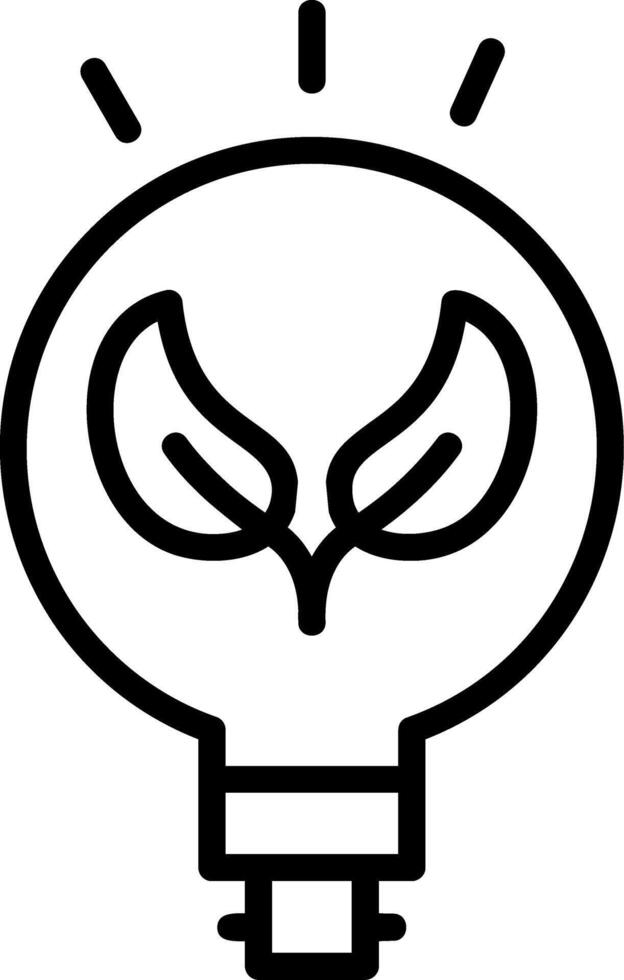 Energy Saving Line Icon vector