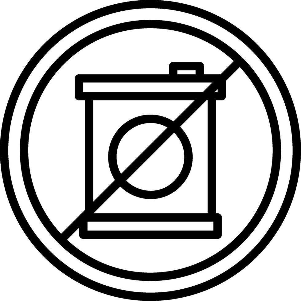 No Fossil Fuels Line Icon vector