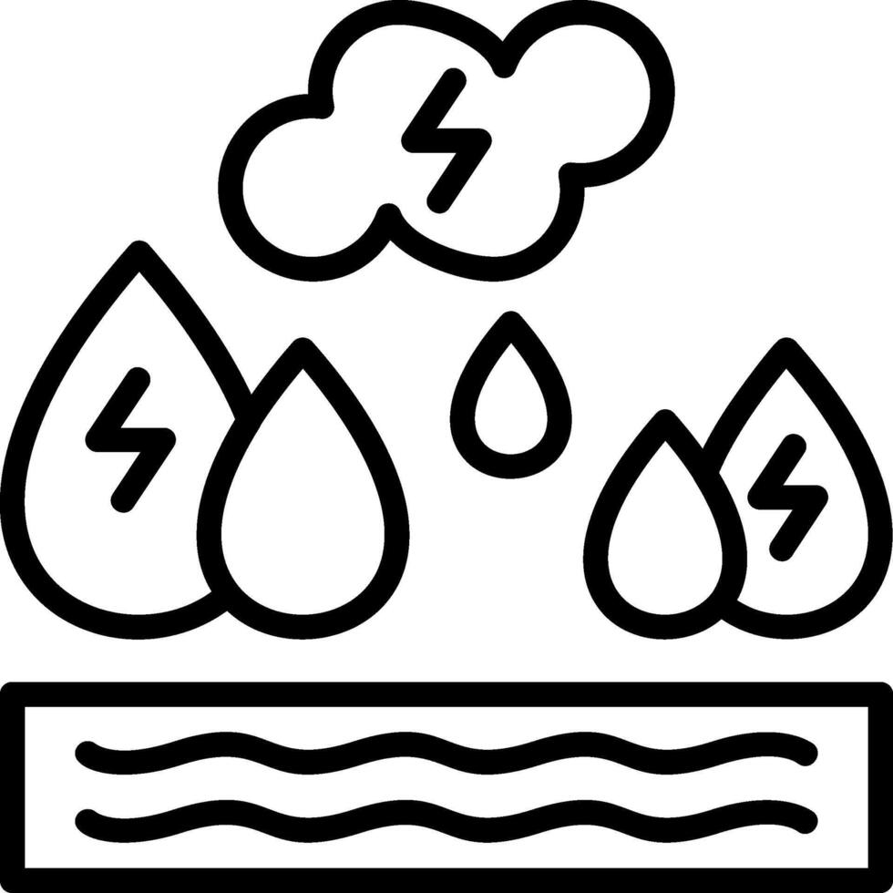 Ocean Energy Line Icon vector