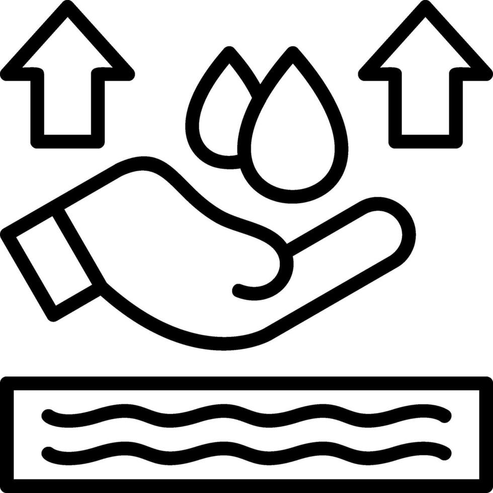Save Water Line Icon vector