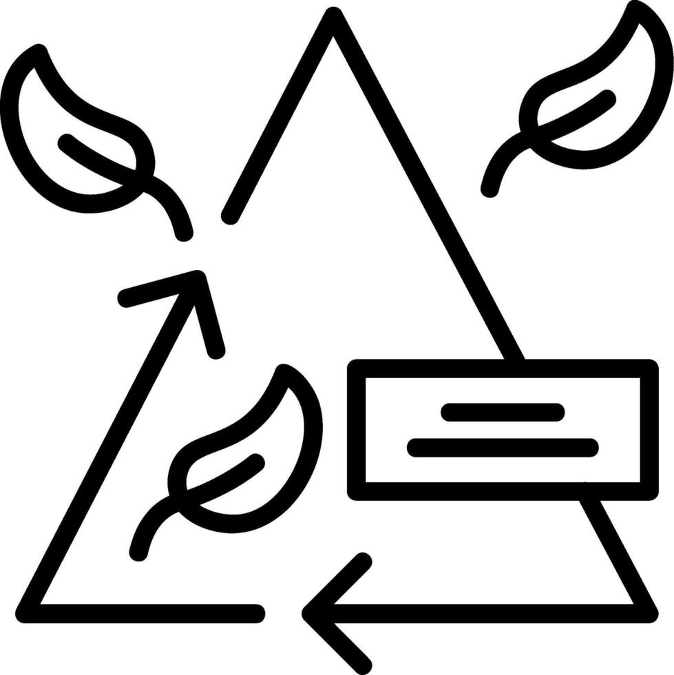Zero Emission Line Icon vector