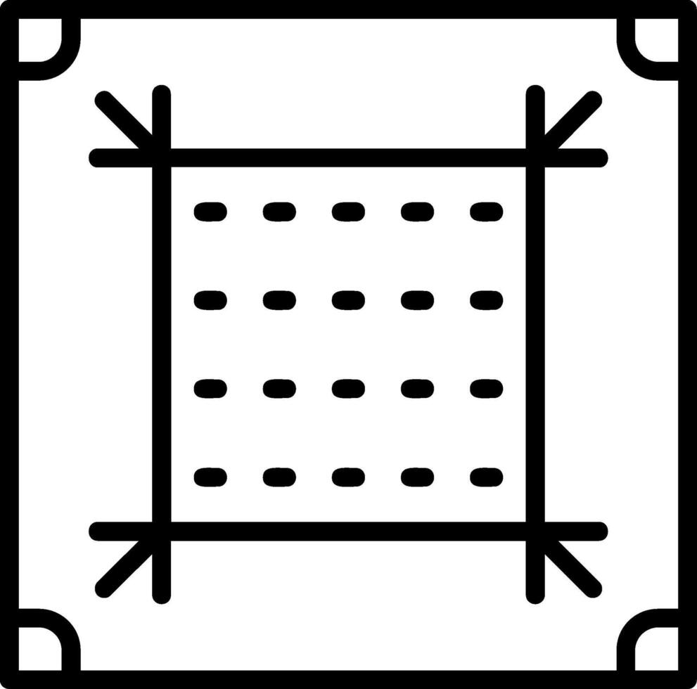 Dots Per Inch Line Icon vector
