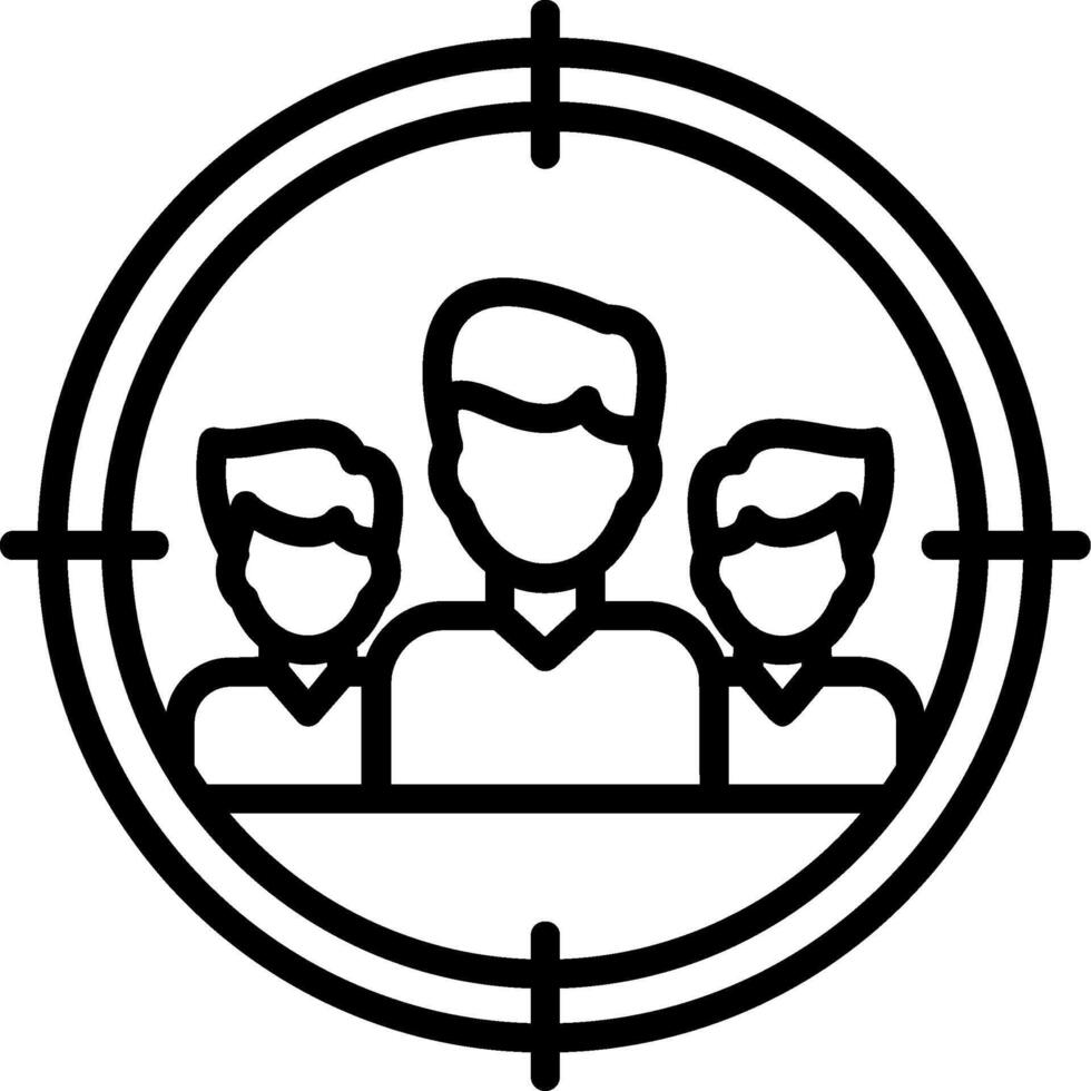 Focus Group Line Icon vector