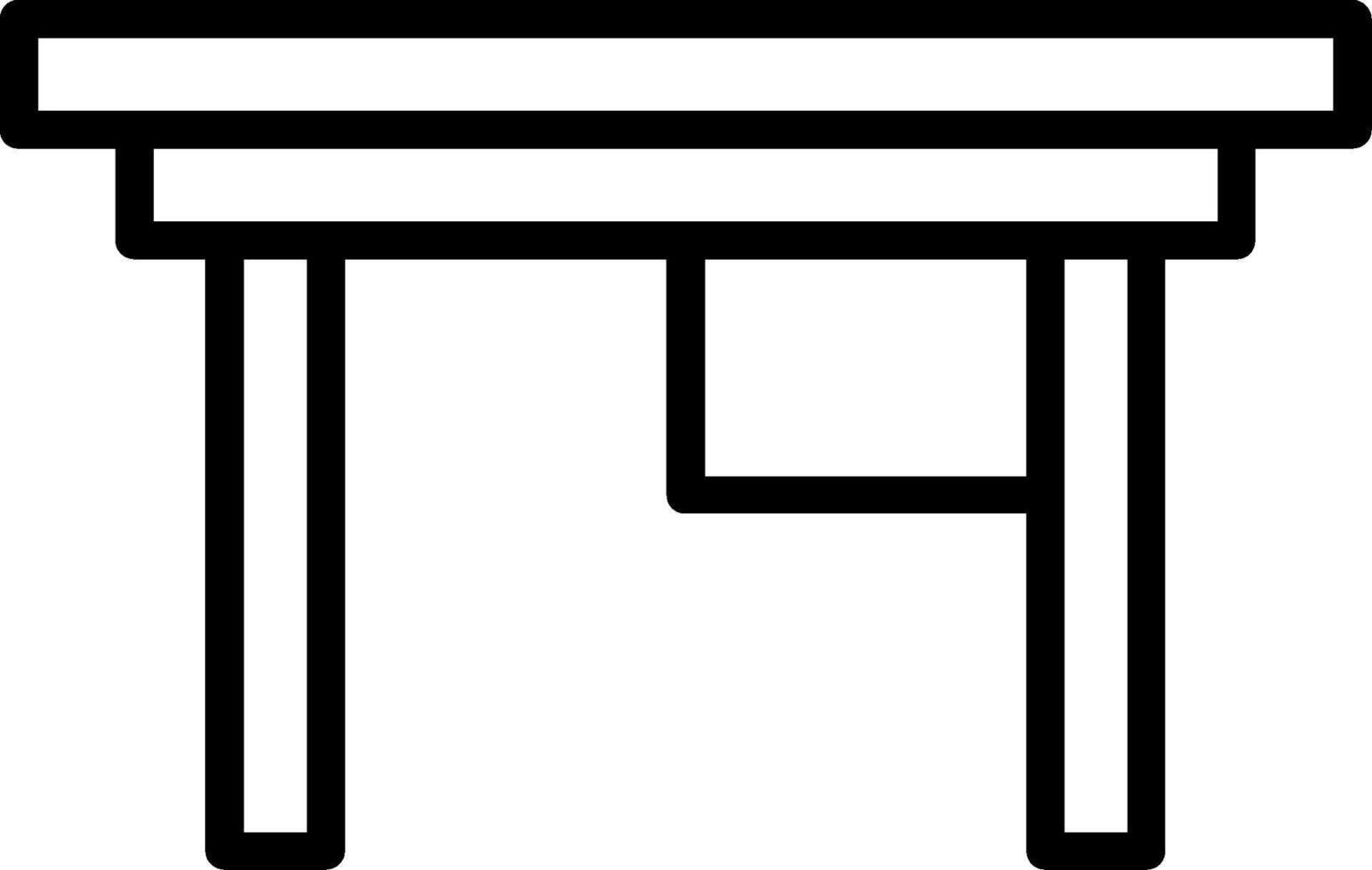 Desk Line Icon vector