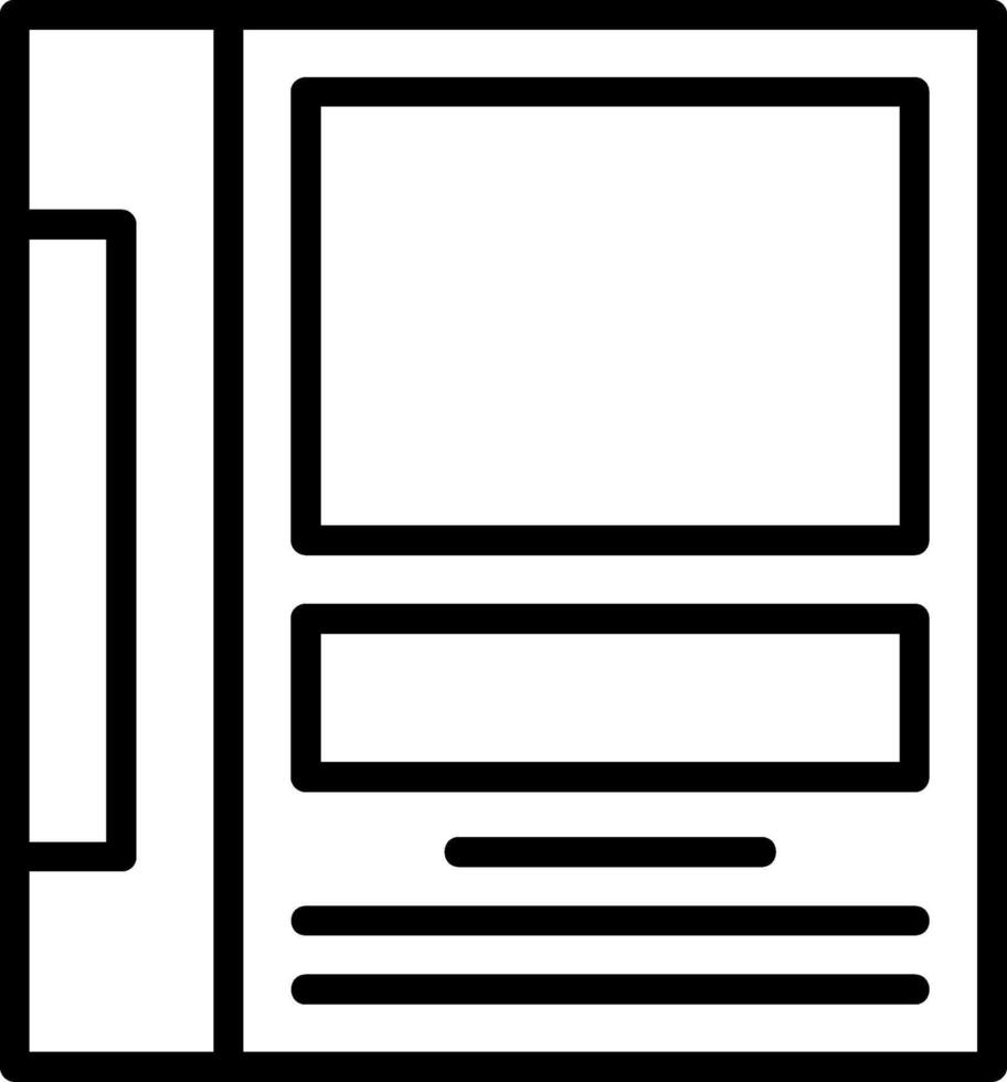Dictionary Line Icon vector